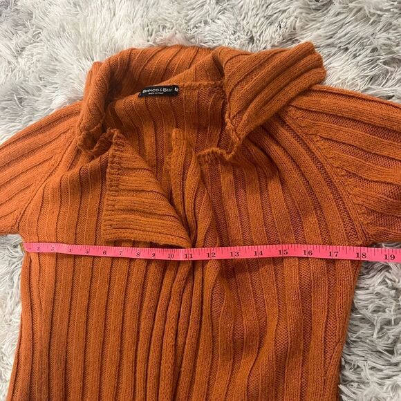 Bianco & Blu Italian orange wool cardigan - Picture 7 of 8